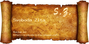 Svoboda Zita névjegykártya
